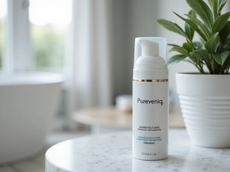 Pureveniq product on a vanity table